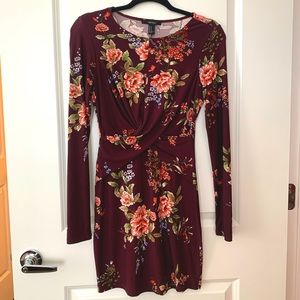 Floral print FOREVER 21 bodycon dress